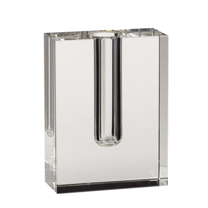 Produktbillede af Block Vase i Klar Glas på tilbud i høj kvalitet
