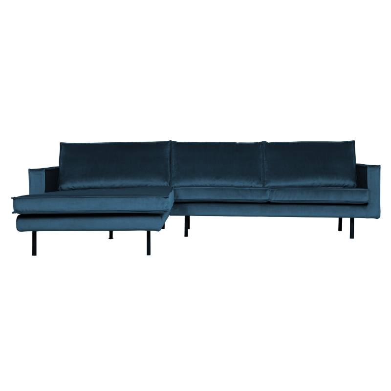 BePureHome Rodeo Chaiselong Venstrevendt Velour - Blue ❤ Stort online udvalg i BePureHome ❤ Billig fragt og hurtig levering 2 - 5 hverdage ❤ Varenummer: BYH-2185734 / Ean: 8714713104628 på lager - Udsalg på Sofa - Over 434 design mærker på udsalg