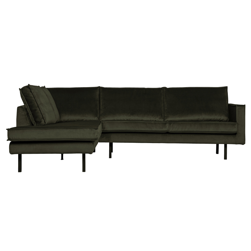Produktbillede af Rodeo Hjørnesofa Venstrevendt Velour Dark Green på tilbud i høj kvalitet