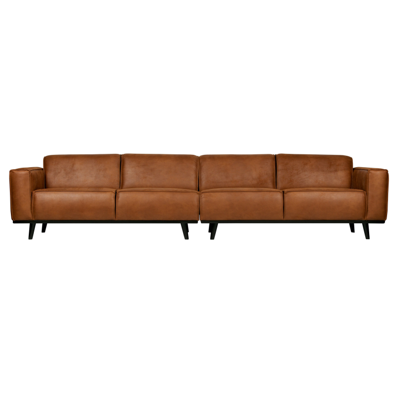 Produktbillede af Statement Xl 4-pers Sofa 372 cm Økolæder Cognac på tilbud i høj kvalitet