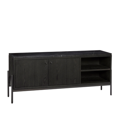 Hübsch Interiør Nobu - Skænk i metal/ask/MDF/marmor, sort ❤ Stort online udvalg i Hübsch Interiør ❤ Billig fragt og hurtig levering 2 - 5 hverdage ❤ Varenummer: BYH-2350996 / Ean: 5712772117132 på lager - Udsalg på Skænk - Over 785 kendte brands på udsalg