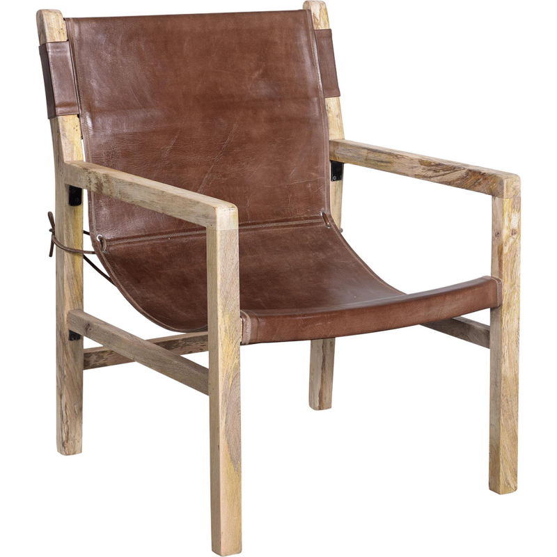 Trademark Living Blixen loungestol med lædersæde - antikbrun ❤ Stort online udvalg i Trademark Living ❤ Billig fragt og hurtig levering 2 - 5 hverdage ❤ Varenummer: BYH-2695019 / Ean: 5740002246178 på lager - Udsalg på Lænestole - Over 785 kendte brands på udsalg