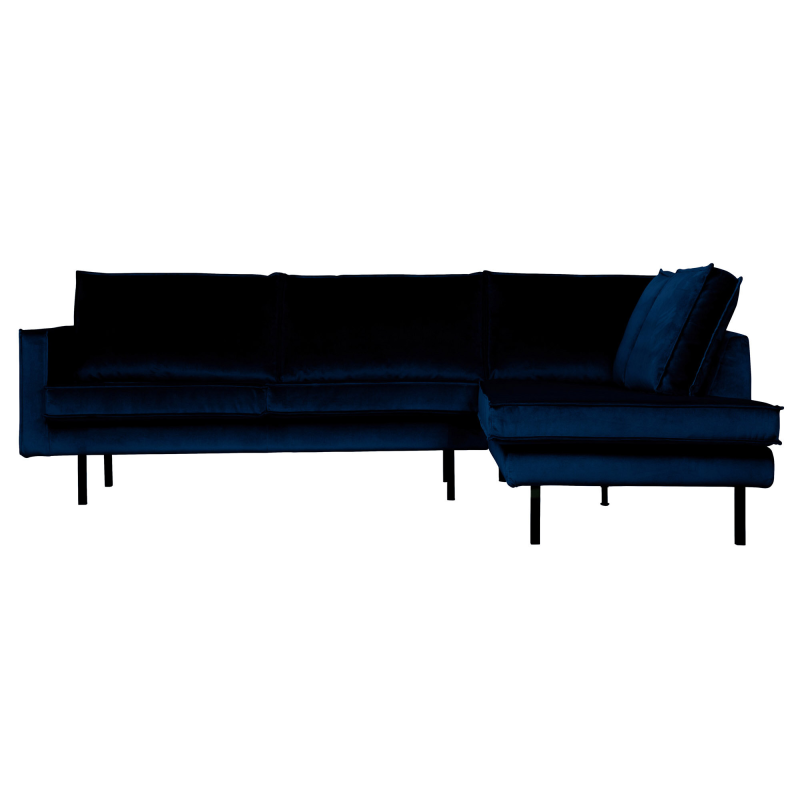 BePureHome Rodeo Hjørnesofa Højrevendt Velour - Dark Blue ❤ Stort online udvalg i BePureHome ❤ Billig fragt og hurtig levering 2 - 5 hverdage ❤ Varenummer: BYH-2185748 / Ean: 8714713105748 på lager - Udsalg på Sofa - Over 434 design mærker på udsalg