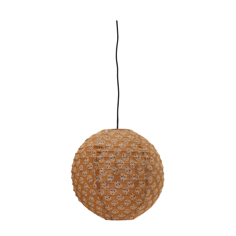 Madam Stoltz Loftlampe med print på skærm - hasselnød og blå ❤ Stort online udvalg i Madam Stoltz ❤ Billig fragt og hurtig levering 2 - 5 hverdage ❤ Varenummer: BYH-2702032 / Ean: 2501211958862 på lager - Udsalg på Loftlamper - Over 312 kendte brands på udsalg