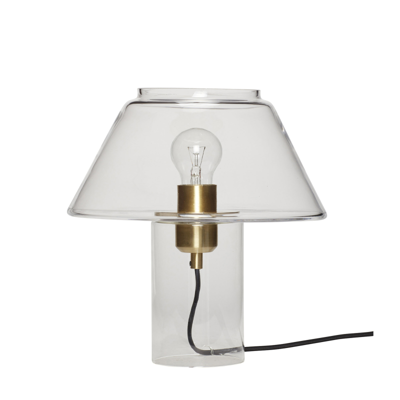 Hübsch Interiør Gople - Bordlampe, i Klar/Messing Glas ❤ Stort online udvalg i Hübsch Interiør ❤ Billig fragt og hurtig levering 2 - 5 hverdage ❤ Varenummer: BYH-1712042 / Ean: 5712772071182 på lager - Udsalg på Bordlamper - Over 324 kendte brands på udsalg