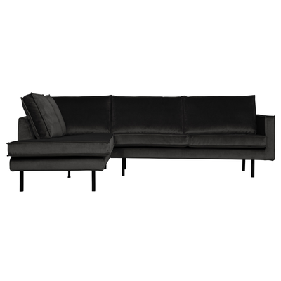 BePureHome Rodeo Hjørnesofa Venstrevendt Velour - Anthracite ❤ Stort online udvalg i BePureHome ❤ Billig fragt og hurtig levering 2 - 5 hverdage ❤ Varenummer: BYH-2185771 / Ean: 8714713103751 på lager - Udsalg på Sofa - Over 434 design mærker på udsalg