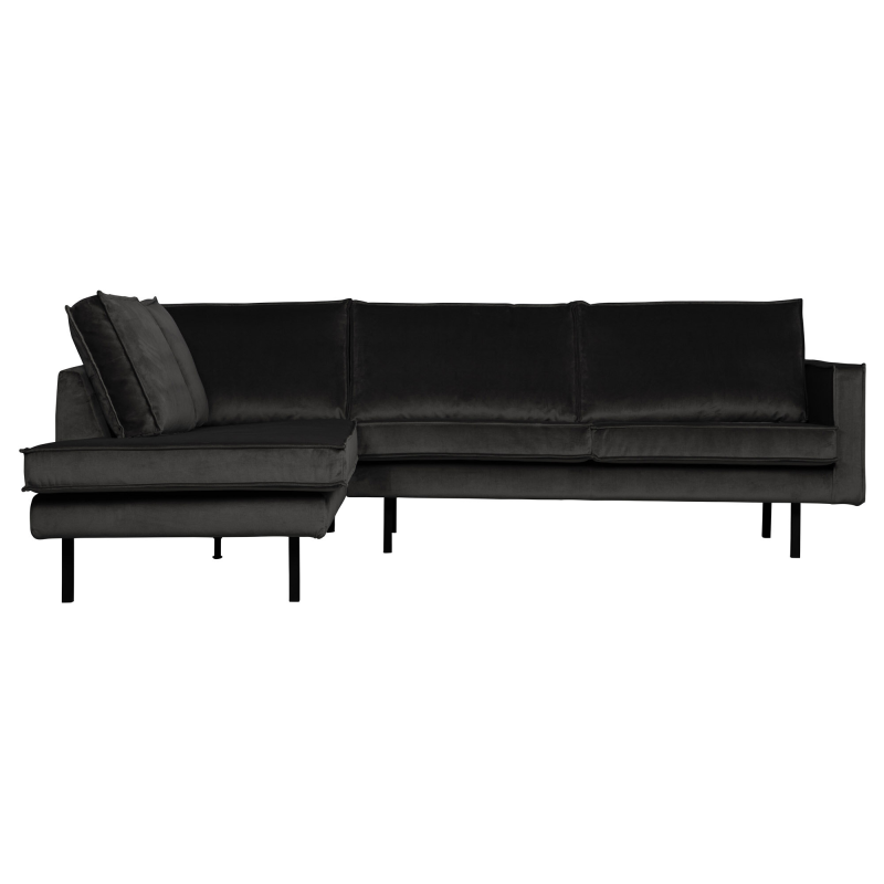 BePureHome Rodeo Hjørnesofa Venstrevendt Velour - Anthracite ❤ Stort online udvalg i BePureHome ❤ Billig fragt og hurtig levering 2 - 5 hverdage ❤ Varenummer: BYH-2185771 / Ean: 8714713103751 på lager - Udsalg på Sofa - Over 434 design mærker på udsalg