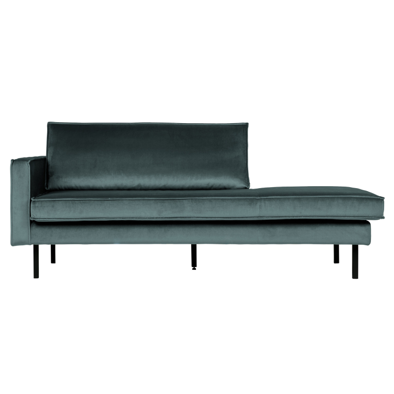 Produktbillede af Rodeo Daybed Venstrevendt Velour Teal på tilbud i høj kvalitet