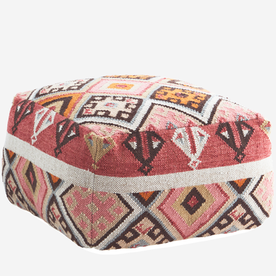 Madam Stoltz Woven wool pouf i Raspberry, coral, brown, orange, sand, beige, grey ❤ Stort online udvalg i Madam Stoltz ❤ Billig fragt og hurtig levering 2 - 5 hverdage ❤ Varenummer: BYH-2133181 / Ean: 2500465974475 på lager - Udsalg på Puf - Over 322 kendte brands på udsalg