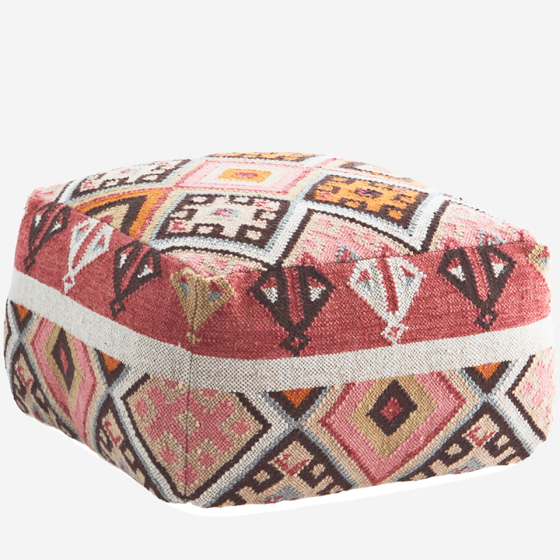 Madam Stoltz Woven wool pouf i Raspberry, coral, brown, orange, sand, beige, grey ❤ Stort online udvalg i Madam Stoltz ❤ Billig fragt og hurtig levering 2 - 5 hverdage ❤ Varenummer: BYH-2133181 / Ean: 2500465974475 på lager - Udsalg på Puf - Over 322 kendte brands på udsalg
