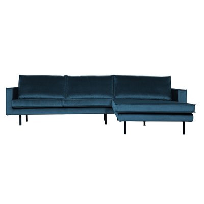 BePureHome Rodeo Chaiselong Højrevendt Velour - Blue ❤ Stort online udvalg i BePureHome ❤ Billig fragt og hurtig levering 2 - 5 hverdage ❤ Varenummer: BYH-2185717 / Ean: 8714713104611 på lager - Udsalg på Sofa - Over 350 kendte brands på udsalg