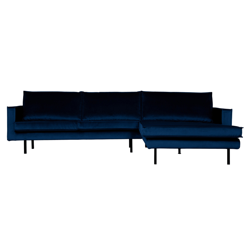 BePureHome Rodeo Chaiselong Højrevendt Velour - Dark Blue ❤ Stort online udvalg i BePureHome ❤ Billig fragt og hurtig levering 2 - 5 hverdage ❤ Varenummer: BYH-2185714 / Ean: 8714713104673 på lager - Udsalg på Sofa - Over 350 kendte brands på udsalg