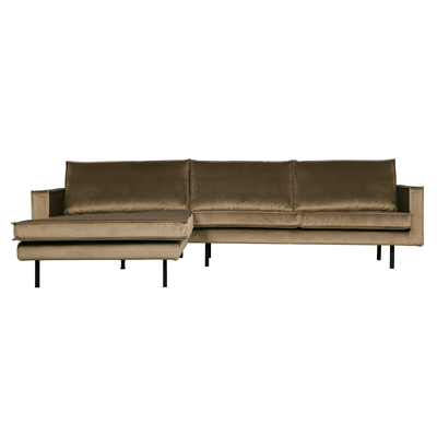 BePureHome Rodeo Chaiselong Venstrevendt Velour - Taupe ❤ Stort online udvalg i BePureHome ❤ Billig fragt og hurtig levering 2 - 5 hverdage ❤ Varenummer: BYH-2185725 / Ean: 8714713105403 på lager - Udsalg på Sofa - Over 360 kendte mærker på udsalg