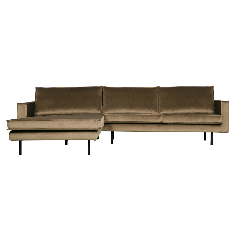 BePureHome Rodeo Chaiselong Venstrevendt Velour - Taupe ❤ Stort online udvalg i BePureHome ❤ Billig fragt og hurtig levering 2 - 5 hverdage ❤ Varenummer: BYH-2185725 / Ean: 8714713105403 på lager - Udsalg på Sofa - Over 360 kendte mærker på udsalg