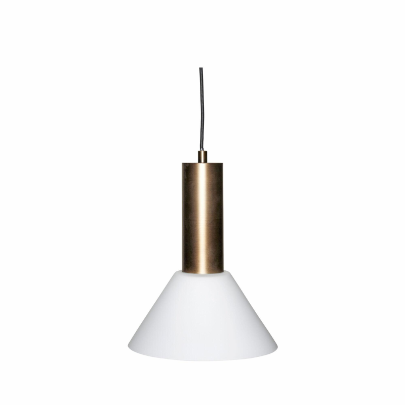 Produktbillede af Contrast Loftslampe Bruneret Messing Hvid på tilbud i høj kvalitet
