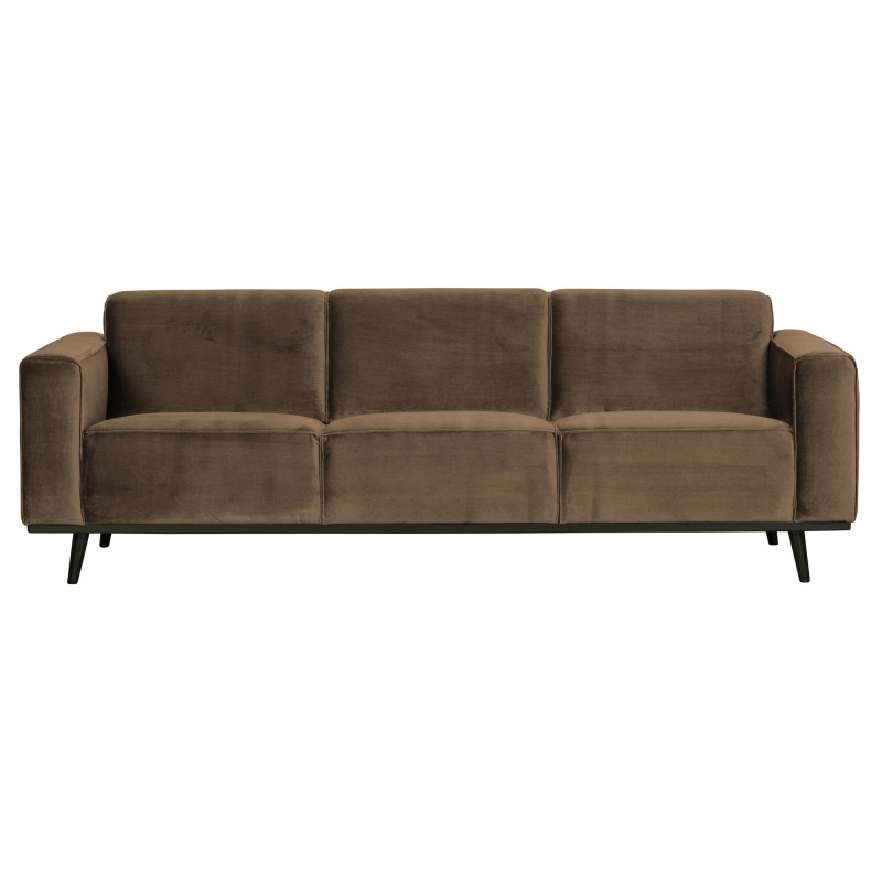 Produktbillede af Statement 3-pers Sofa 230 cm Velour Taupe på tilbud i høj kvalitet