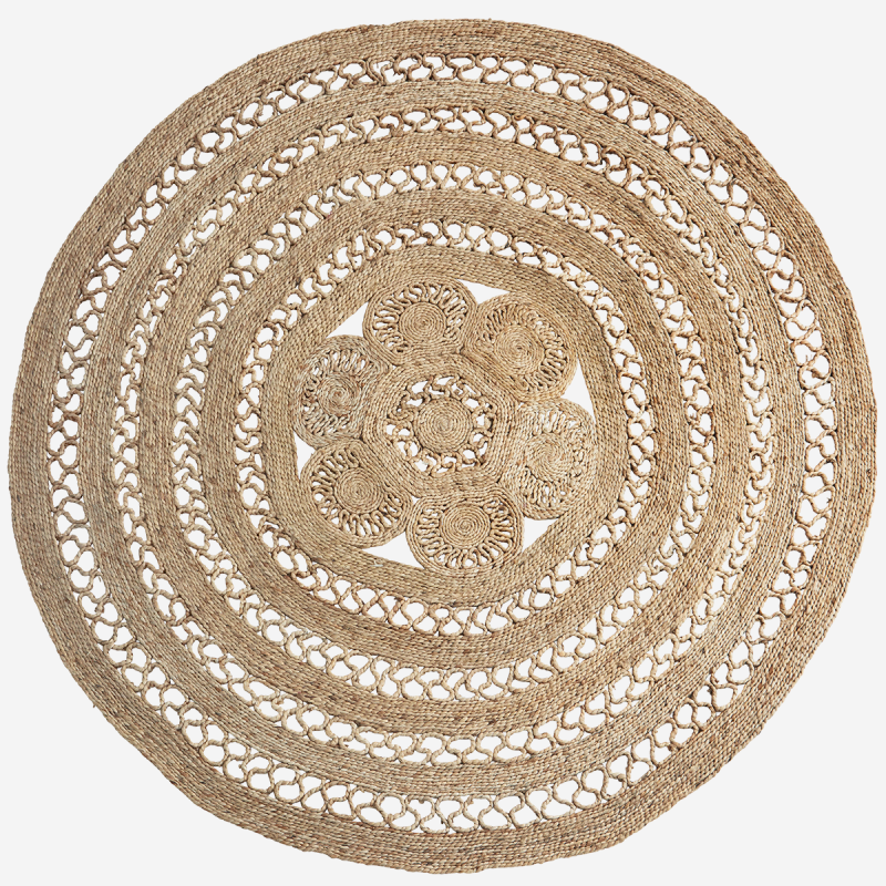 Madam Stoltz Round jute braided rug i Natural ❤ Stort online udvalg i Madam Stoltz ❤ Billig fragt og hurtig levering 2 - 5 hverdage ❤ Varenummer: BYH-2133175 / Ean: 2500455060744 på lager - Udsalg på Tæpper - Over 322 kendte brands på udsalg