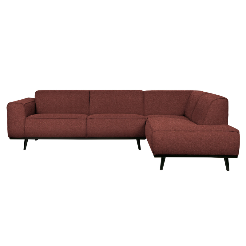 Produktbillede af Statement Hjørnesofa Højrevendt Boucle Chestnut på tilbud i høj kvalitet