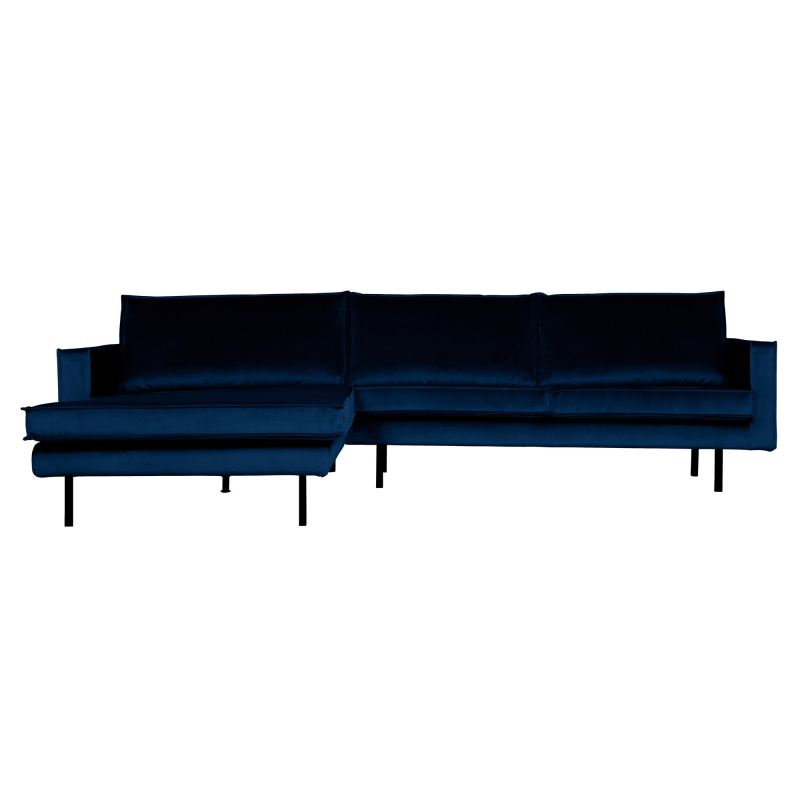 BePureHome Rodeo Chaiselong Venstrevendt Velour - Dark Blue ❤ Stort online udvalg i BePureHome ❤ Billig fragt og hurtig levering 2 - 5 hverdage ❤ Varenummer: BYH-2185731 / Ean: 8714713104680 på lager - Udsalg på Sofa - Over 434 design mærker på udsalg