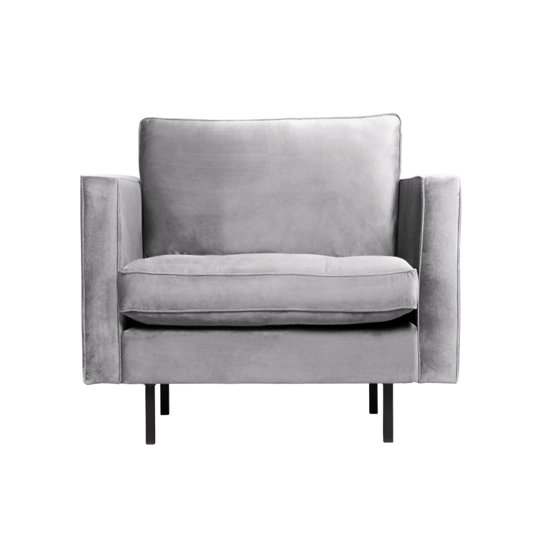 BePureHome Rodeo Classic Lænestol Velour - Light Grey ❤ Stort online udvalg i BePureHome ❤ Billig fragt og hurtig levering 2 - 5 hverdage ❤ Varenummer: BYH-2185685 / Ean: 8714713106769 på lager - Udsalg på Lænestole - Over 350 kendte brands på udsalg