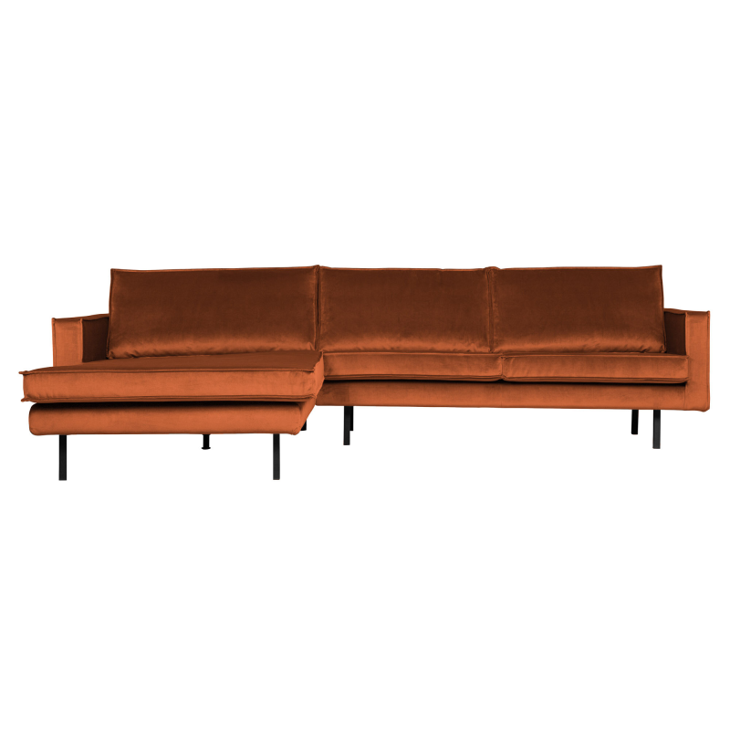 BePureHome Rodeo Chaiselong Venstrevendt Velour - Rust ❤ Stort online udvalg i BePureHome ❤ Billig fragt og hurtig levering 2 - 5 hverdage ❤ Varenummer: BYH-2185738 / Ean: 8714713105342 på lager - Udsalg på Sofa - Over 434 design mærker på udsalg