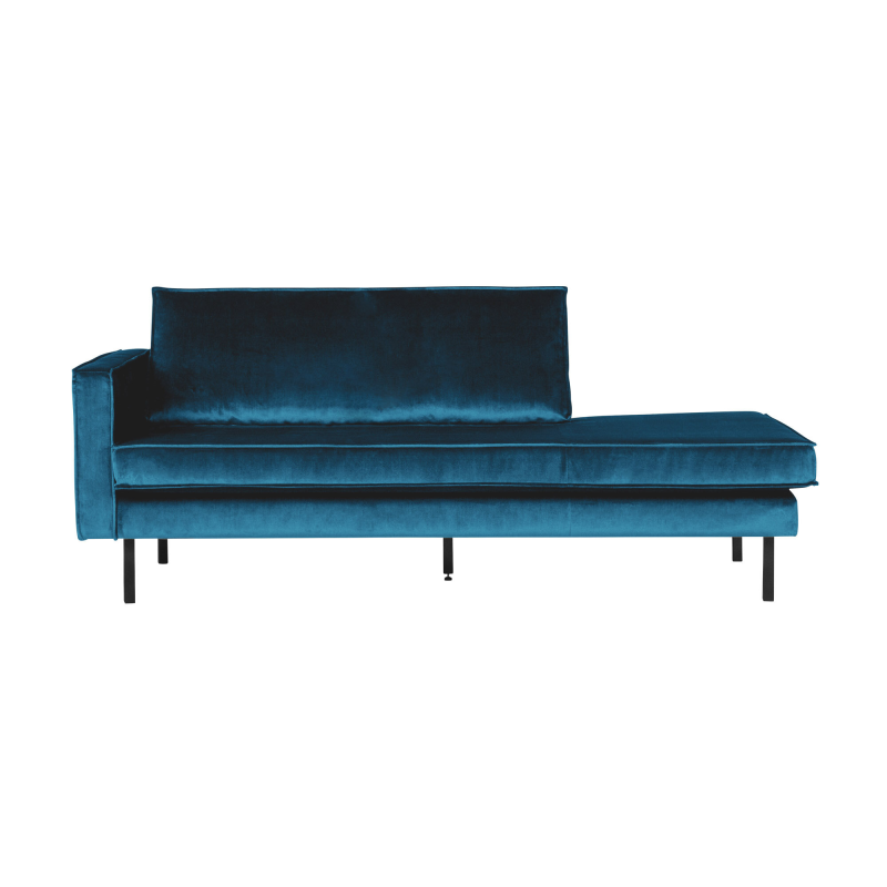 Produktbillede af Rodeo Daybed Venstrevendt Velour Blue på tilbud i høj kvalitet