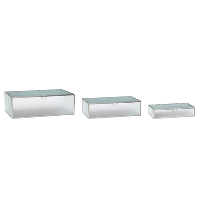 Hübsch Interiør Ripple - Glasboks, i S/3 Glas,Metal ❤ Stort online udvalg i Hübsch Interiør ❤ Billig fragt og hurtig levering 2 - 5 hverdage ❤ Varenummer: BYH-2018778 / Ean: 5712772073049 på lager - Udsalg på Udstillingsmontrer - Over 350 kendte brands på udsalg