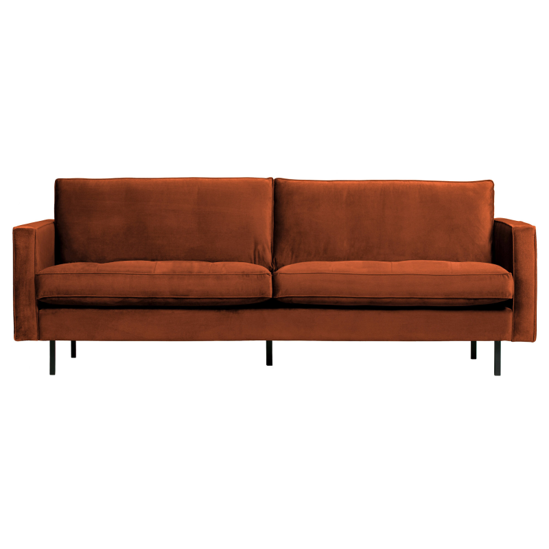 Produktbillede af Rodeo Classic 2,5-pers Sofa Velour Rust på tilbud i høj kvalitet