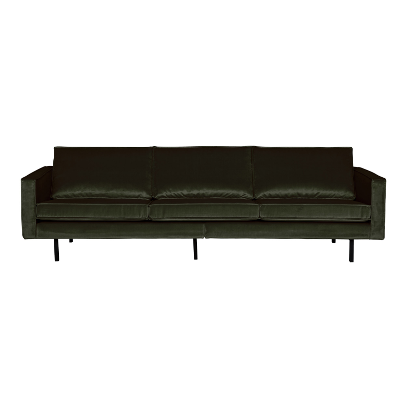 Produktbillede af Rodeo 3-pers Sofa Velour Dark Green på tilbud i høj kvalitet