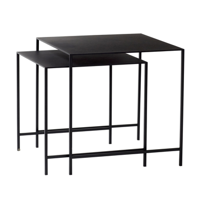 Hübsch Interiør Duo - Bord i sort metal ❤ Stort online udvalg i Hübsch Interiør ❤ Billig fragt og hurtig levering 2 - 5 hverdage ❤ Varenummer: BYH-2120804 / Ean: 5712772113295 på lager - Udsalg på Sideborde - Over 434 design mærker på udsalg