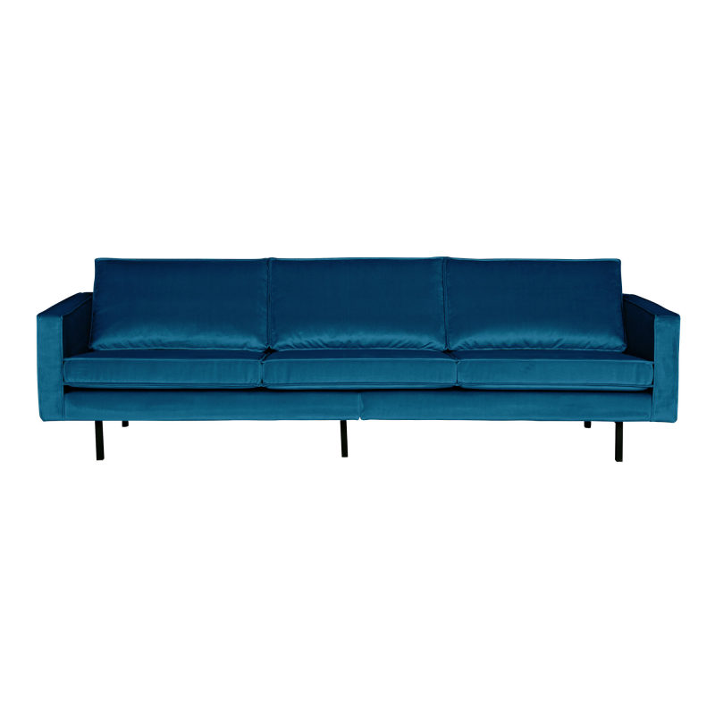 BePureHome Rodeo 3-pers Sofa Velour - Blue ❤ Stort online udvalg i BePureHome ❤ Billig fragt og hurtig levering 2 - 5 hverdage ❤ Varenummer: BYH-2185600 / Ean: 8714713065769 på lager - Udsalg på Sofa - Over 857 kendte brands på udsalg