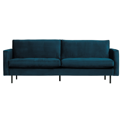 BePureHome Rodeo Classic 2,5-pers Sofa Velour - Blue ❤ Stort online udvalg i BePureHome ❤ Billig fragt og hurtig levering 2 - 5 hverdage ❤ Varenummer: BYH-2185663 / Ean: 8714713106691 på lager - Udsalg på Sofa - Over 322 kendte brands på udsalg