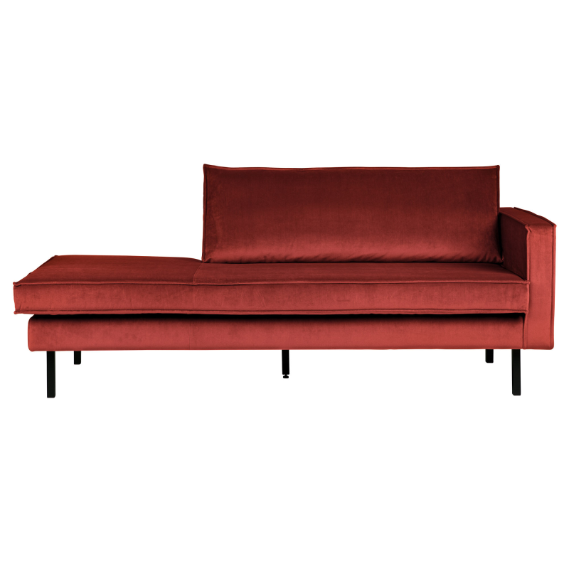 Produktbillede af Rodeo Daybed Højrevendt Velour Chestnut på tilbud i høj kvalitet