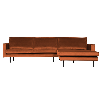 BePureHome Rodeo Chaiselong Højrevendt Velour - Rust ❤ Stort online udvalg i BePureHome ❤ Billig fragt og hurtig levering 2 - 5 hverdage ❤ Varenummer: BYH-2185721 / Ean: 8714713105335 på lager - Udsalg på Sofa - Over 350 kendte brands på udsalg