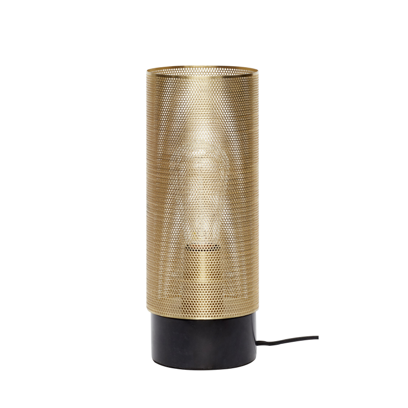 Edge - Bordlampe, i Sort/Messing Messing,Marmor,Metal