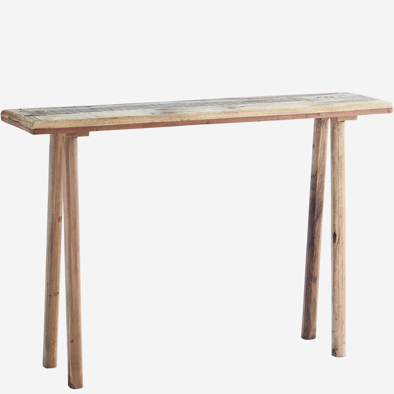 Madam Stoltz Wooden console table i Natural ❤ Stort online udvalg i Madam Stoltz ❤ Billig fragt og hurtig levering 2 - 5 hverdage ❤ Varenummer: BYH-2133184 / Ean: 2500479901122 på lager - Udsalg på Konsolborde - Over 322 kendte brands på udsalg