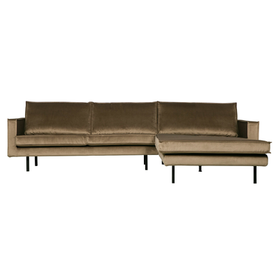 BePureHome Rodeo Chaiselong Højrevendt Velour - Taupe ❤ Stort online udvalg i BePureHome ❤ Billig fragt og hurtig levering 2 - 5 hverdage ❤ Varenummer: BYH-2185708 / Ean: 8714713105397 på lager - Udsalg på Sofa - Over 350 kendte brands på udsalg