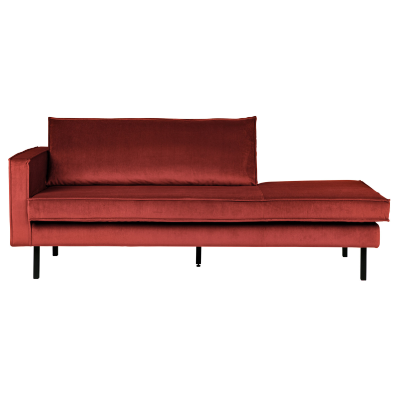 Produktbillede af Rodeo Daybed Venstrevendt Velour Chestnut på tilbud i høj kvalitet