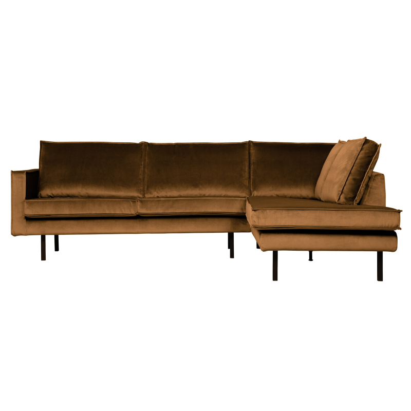 BePureHome Rodeo Hjørnesofa Højrevendt Velour - Honey Yellow ❤ Stort online udvalg i BePureHome ❤ Billig fragt og hurtig levering 2 - 5 hverdage ❤ Varenummer: BYH-2185744 / Ean: 8714713105984 på lager - Udsalg på Sofa - Over 434 design mærker på udsalg