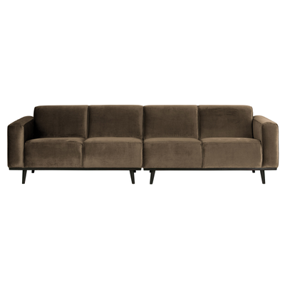 BePureHome Statement 4-pers Sofa 280 cm Velour - Taupe ❤ Stort online udvalg i BePureHome ❤ Billig fragt og hurtig levering 2 - 5 hverdage ❤ Varenummer: BYH-2180537 / Ean: 8714713088096 på lager - Udsalg på Sofa - Over 322 kendte brands på udsalg