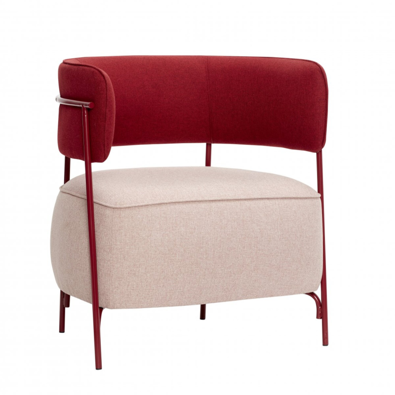 Hübsch Interiør Teddy - Loungestol, i Lyserød/Rød Metal ❤ Stort online udvalg i Hübsch Interiør ❤ Billig fragt og hurtig levering 2 - 5 hverdage ❤ Varenummer: BYH-2061314 / Ean: 5712772103630 på lager - Udsalg på Stole - Over 434 design mærker på udsalg