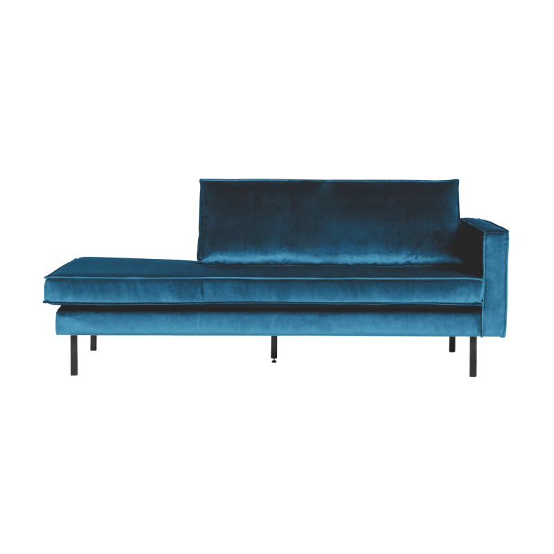 Produktbillede af Rodeo Daybed Højrevendt Velour Blue på tilbud i høj kvalitet