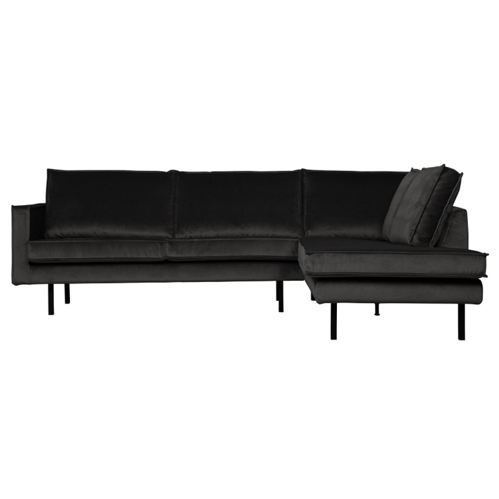 Produktbillede af Rodeo Hjørnesofa Højrevendt Velour Anthracite på tilbud i høj kvalitet