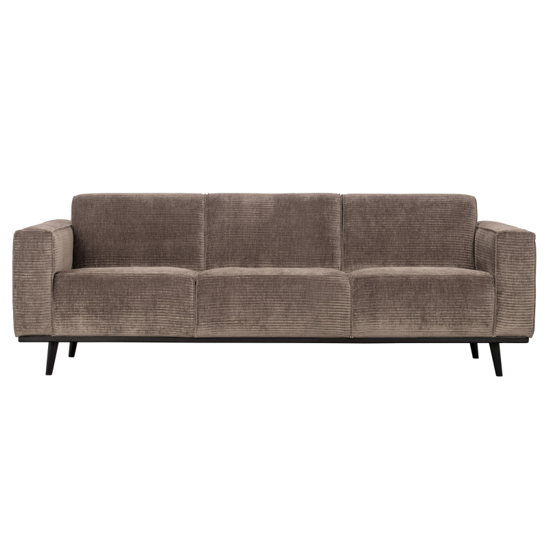 Produktbillede af Statement 3-pers Sofa 230 cm Flat Rib Taupe på tilbud i høj kvalitet
