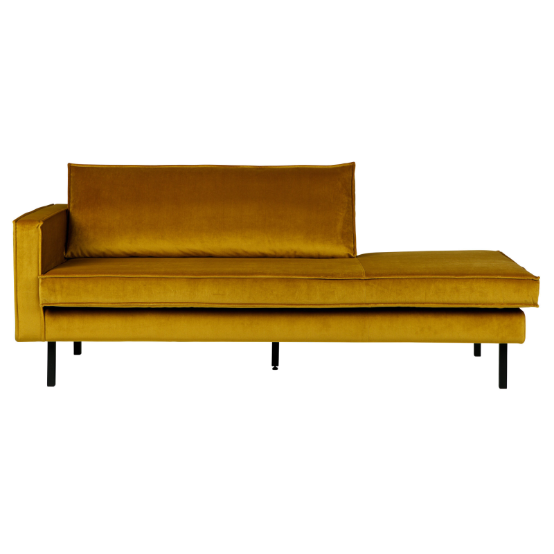 Produktbillede af Rodeo Daybed Venstrevendt Velour Ochre på tilbud i høj kvalitet
