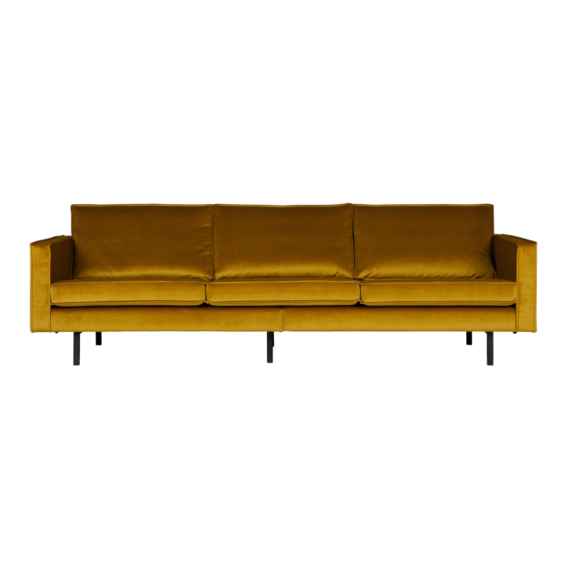 BePureHome Rodeo 3-pers Sofa Velour - Ochre ❤ Stort online udvalg i BePureHome ❤ Billig fragt og hurtig levering 2 - 5 hverdage ❤ Varenummer: BYH-2185593 / Ean: 8714713065745 på lager - Udsalg på Sofa - Over 785 kendte brands på udsalg