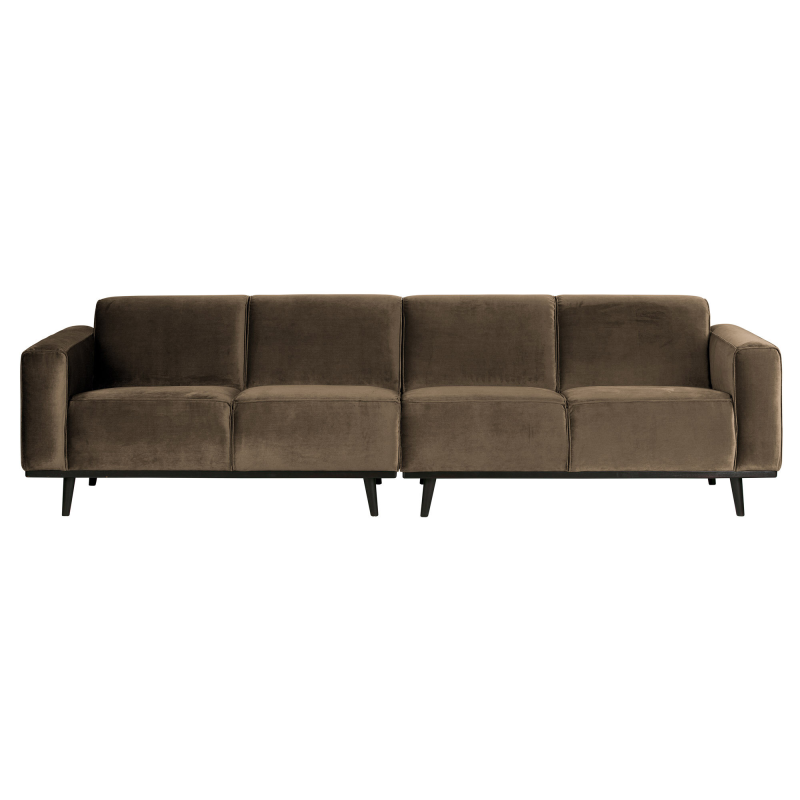 Produktbillede af Statement 4-pers Sofa 280 cm Velour Taupe på tilbud i høj kvalitet
