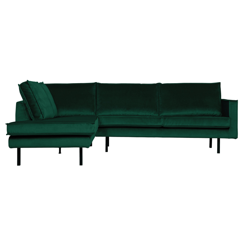 Produktbillede af Rodeo Hjørnesofa Venstrevendt Velour Forest Green på tilbud i høj kvalitet