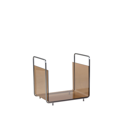 Hübsch Interiør Echo - Magasinholder i metal/glas, nikkel/amber ❤ Stort online udvalg i Hübsch Interiør ❤ Billig fragt og hurtig levering 2 - 5 hverdage ❤ Varenummer: BYH-2351001 / Ean: 5712772118696 på lager - Udsalg på Opbevaring - Over 785 kendte brands på udsalg