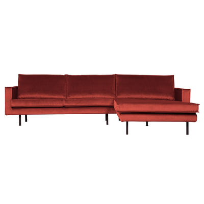 BePureHome Rodeo Chaiselong Højrevendt Velour - Chestnut ❤ Stort online udvalg i BePureHome ❤ Billig fragt og hurtig levering 2 - 5 hverdage ❤ Varenummer: BYH-2185716 / Ean: 8714713125999 på lager - Udsalg på Sofa - Over 350 kendte brands på udsalg